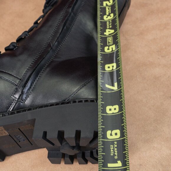 DKNY Women Romilly Vegan Leather Lace-up Zip Ankle Combat Boots sz 11 - Picture 6 of 8